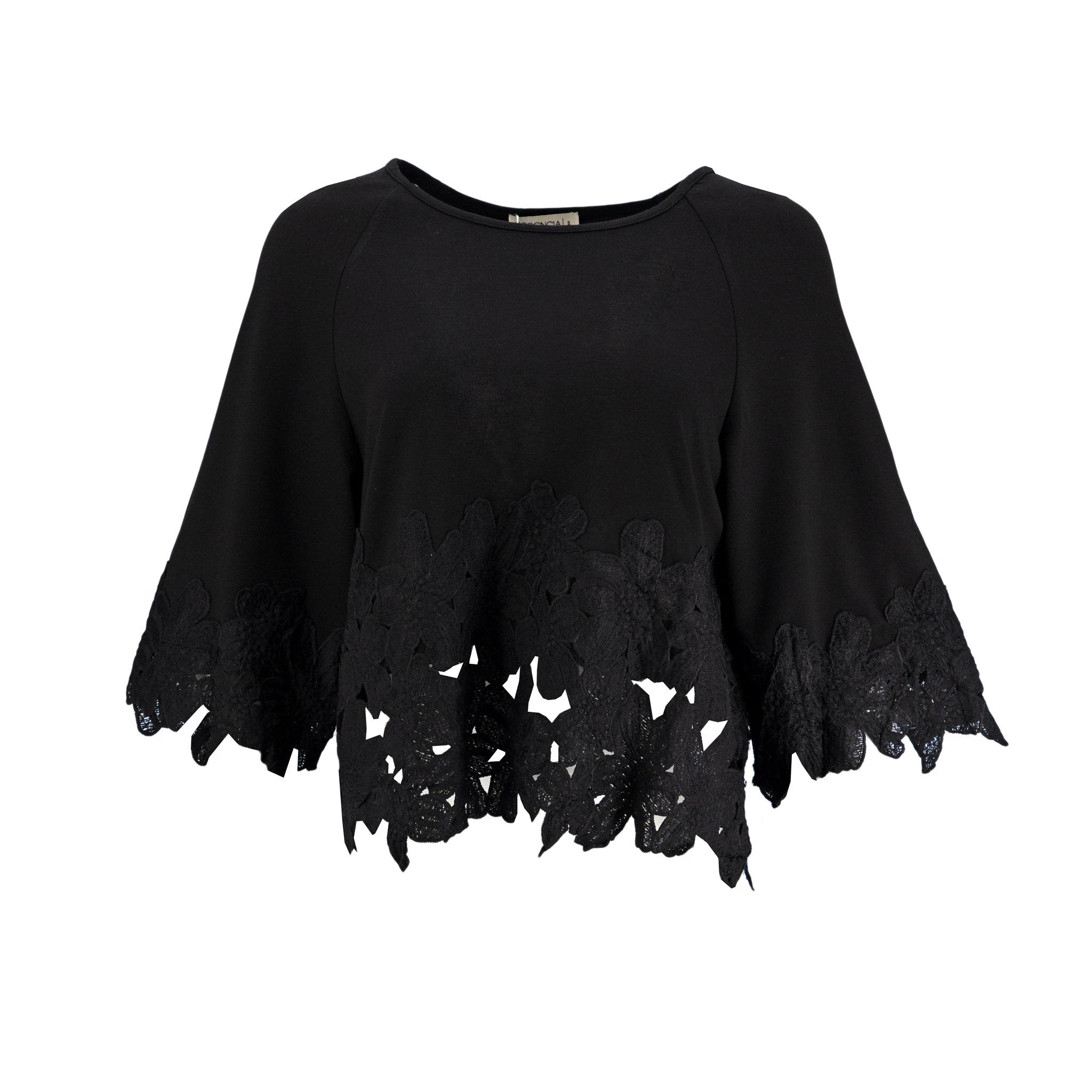 Blusa Essencia Mangas Cortas Lisa Encaje Para Damas by Essencia