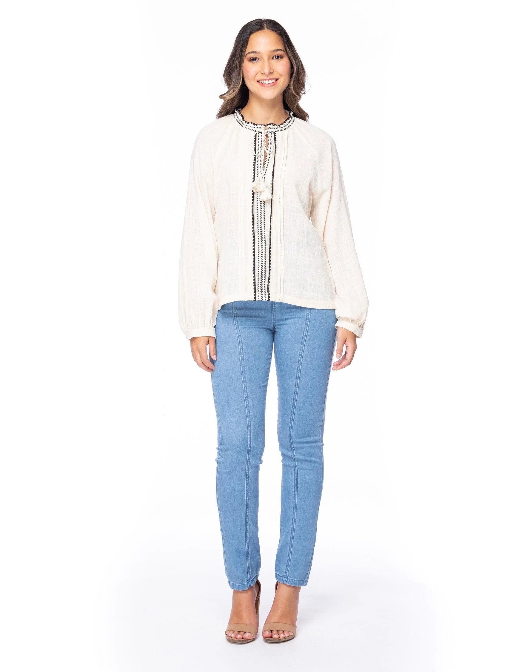 Blusa Essencia Mangas Largas Lisa Para Damas by Essencia