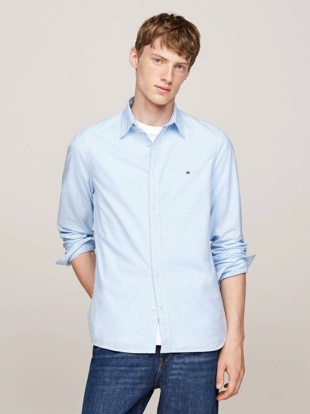 Camisa Tommy Hilfiger Mangas Largas Cuadros P/ Caballeros by Tommy Hilfiger