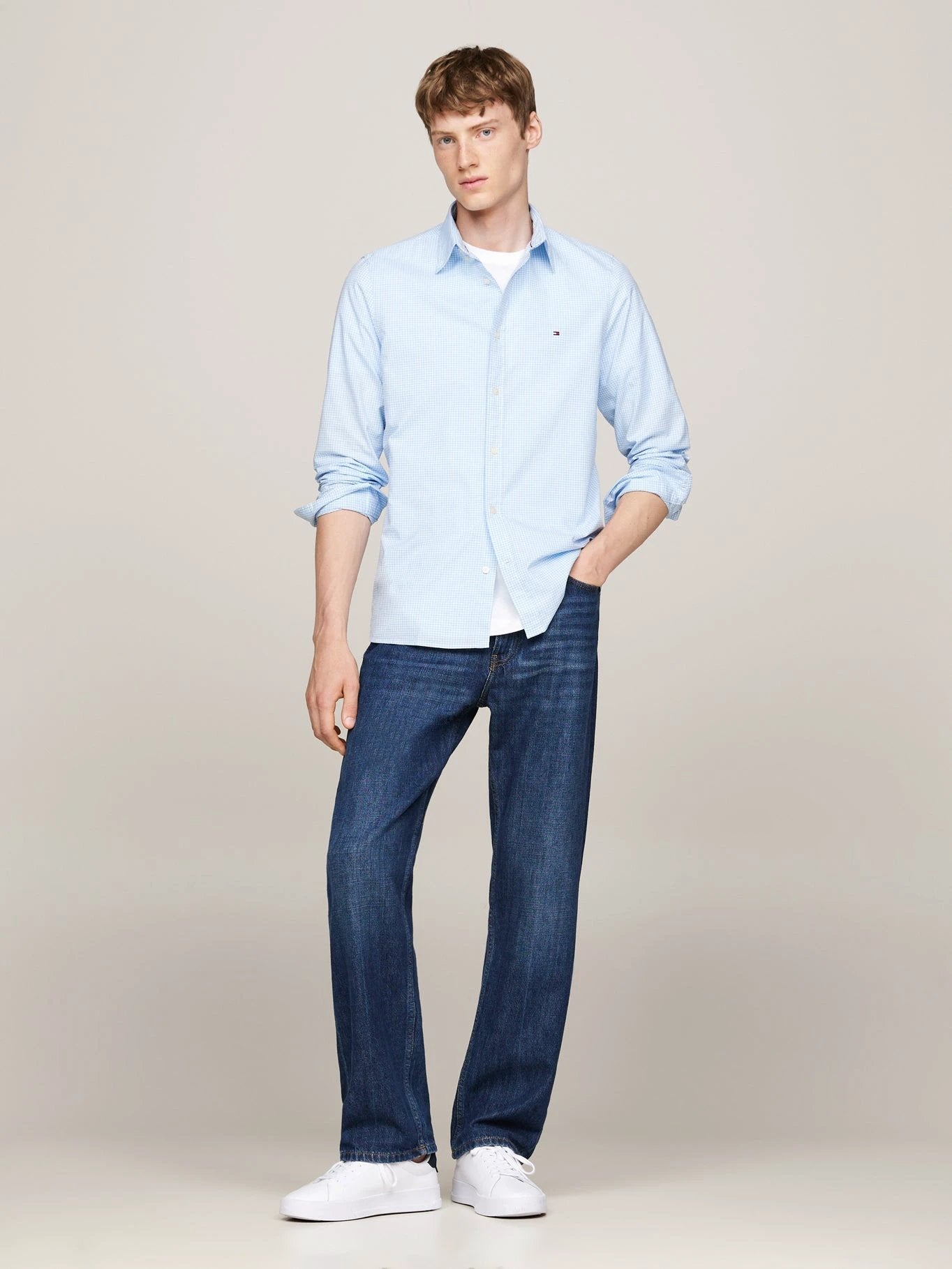 Camisa Tommy Hilfiger Mangas Largas Cuadros P/ Caballeros by Tommy Hilfiger