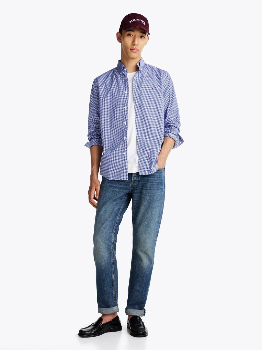 Camisa Tommy Hilfiger Mangas Largas Cuadros Para Caballeros by Tommy Hilfiger