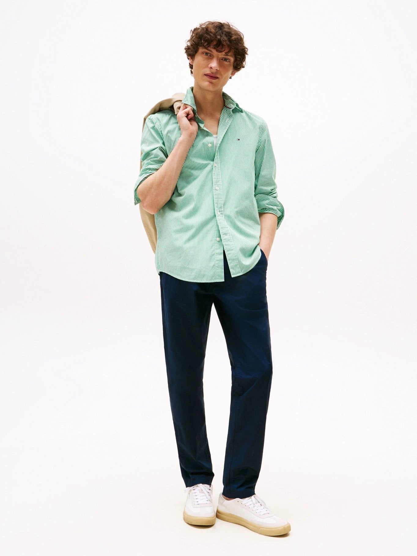 Camisa Tommy Hilfiger Mangas Largas Rayas Para Caballeros by Tommy Hilfiger