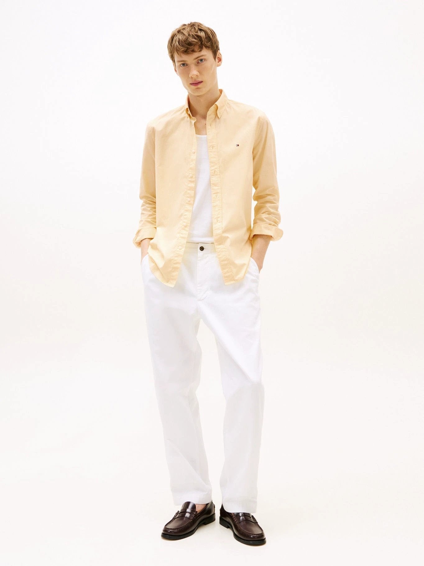 Camisa Tommy Hilfiger Mangas Largas Lisa Para Caballeros by Tommy Hilfiger