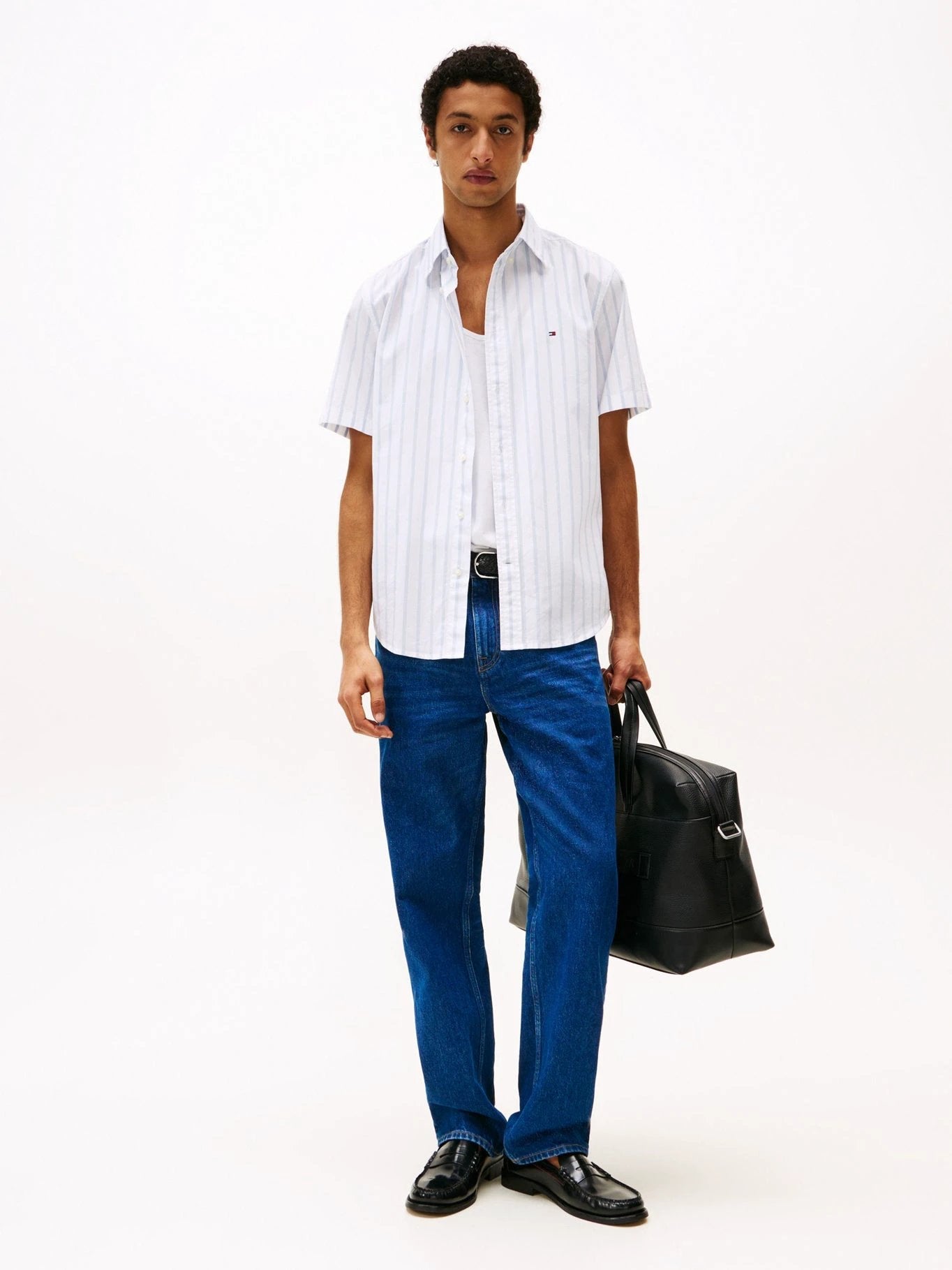 Camisa Tommy Hilfiger Mangas Cortas Rayas Para Caballeros by Tommy Hilfiger