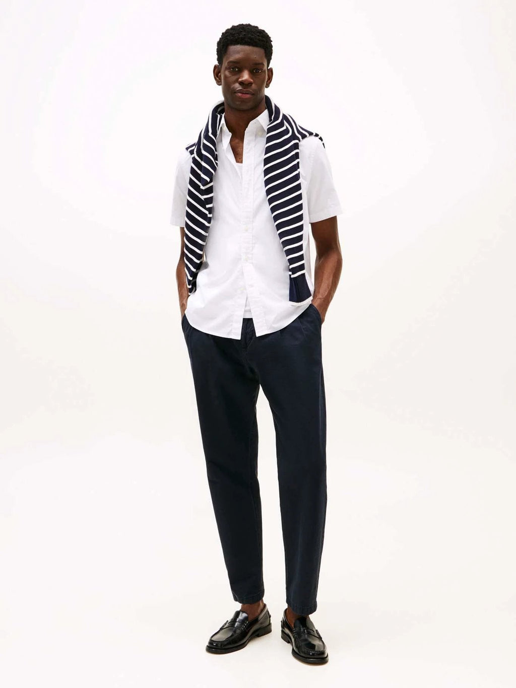 Camisa Tommy Hilfiger Mangas Cortas Lisa Para Caballeros by Tommy Hilfiger