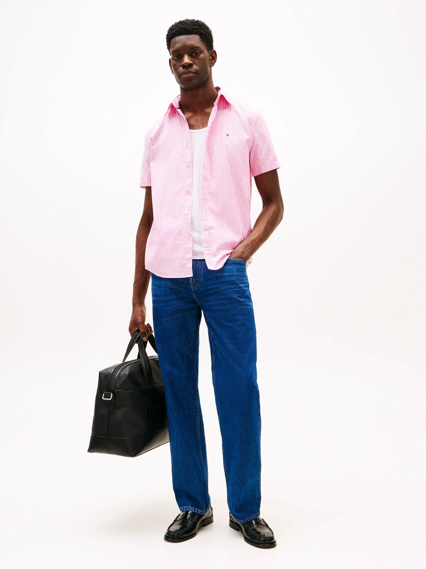 Camisa Tommy Hilfiger Mangas Cortas Cuadros Para Caballeros by Tommy Hilfiger