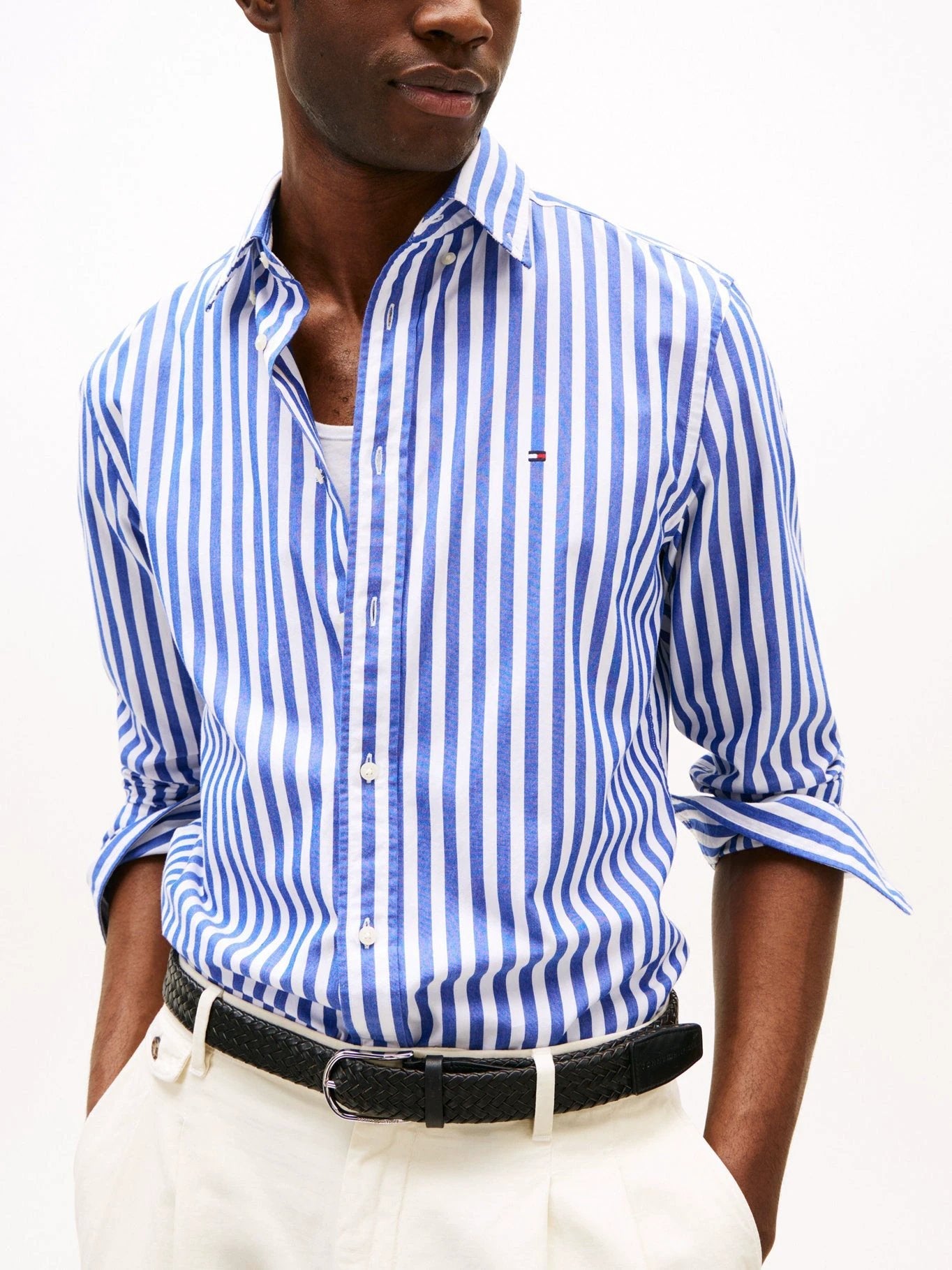 Camisa Tommy Hilfiger Mangas Largas Rayas Para Caballeros by Tommy Hilfiger