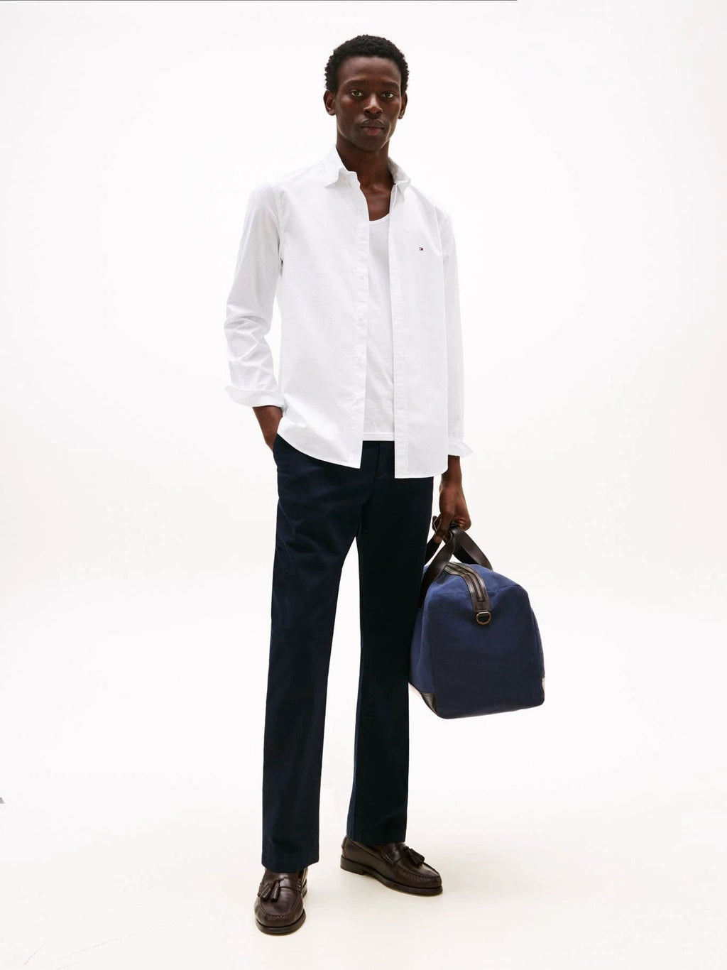 Camisa Tommy Hilfiger Mangas Cortas Lisa Para Caballeros by Tommy Hilfiger