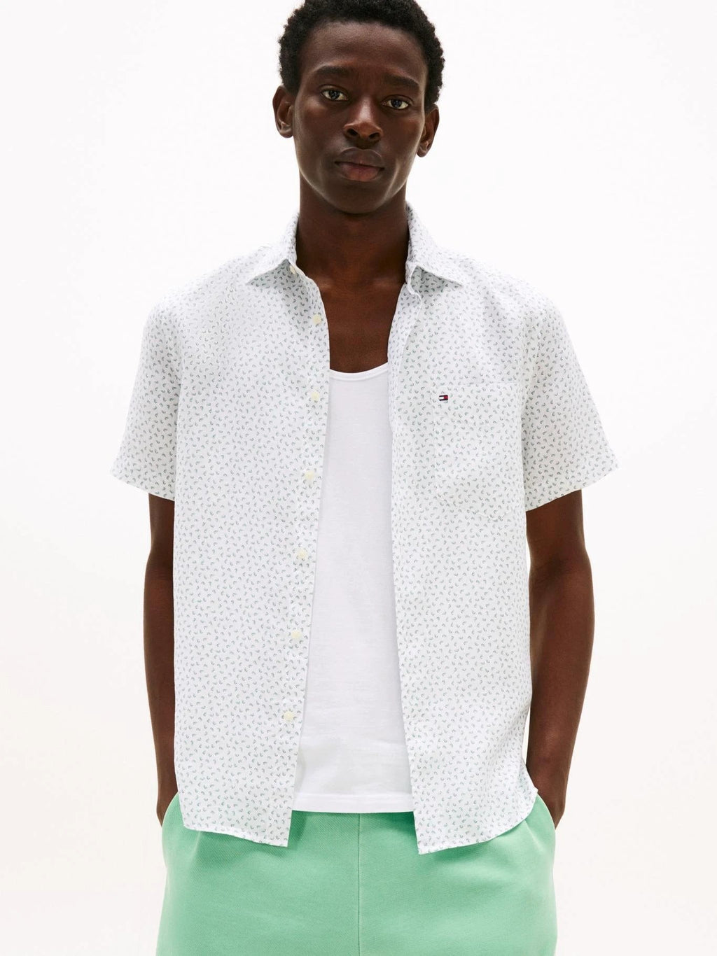 Camisa Tommy Hilfiger Mangas Cortas Estampada Para Caballeros by Tommy Hilfiger