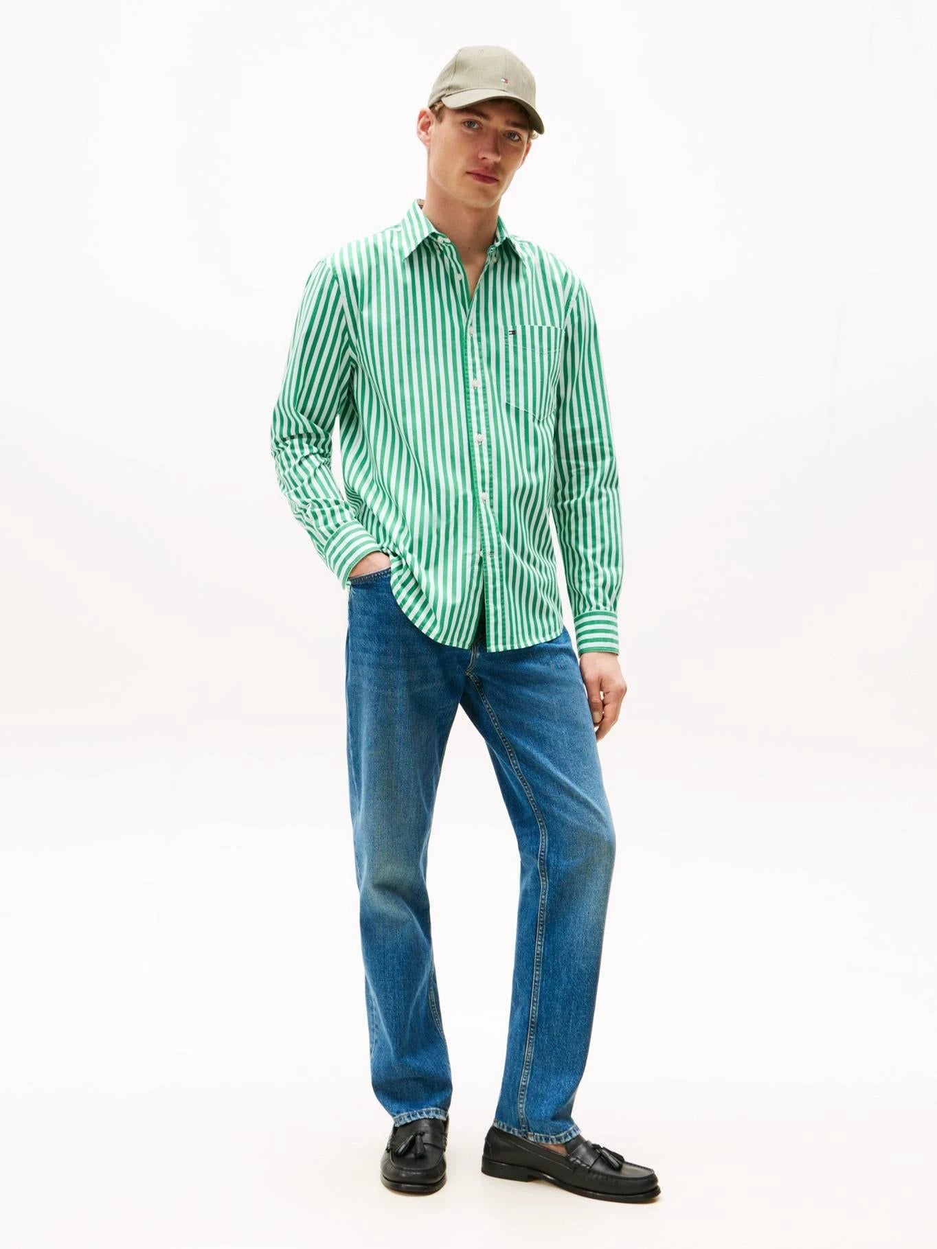 Camisa Tommy Hilfiger Mangas Largas Rayas Para Caballeros by Tommy Hilfiger