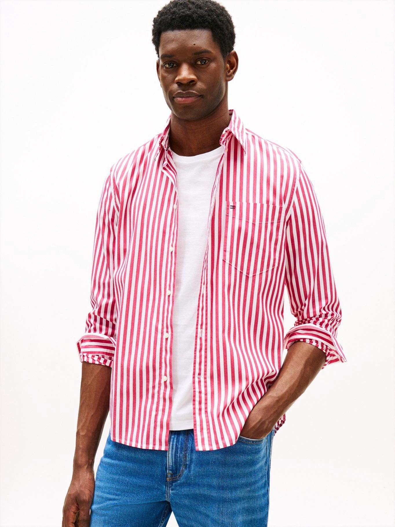 Camisa Tommy Hilfiger Mangas Largas Rayas Para Caballeros by Tommy Hilfiger