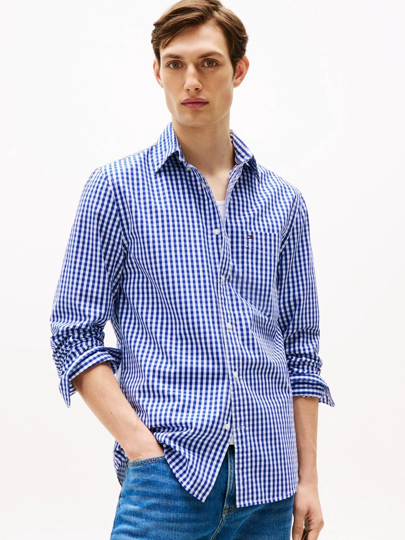 Camisa Tommy Hilfiger Mangas Largas Cuadros Para Caballeros by Tommy Hilfiger