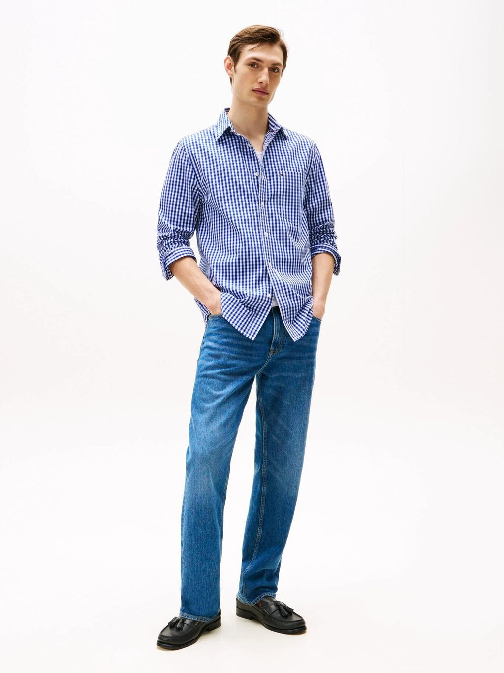 Camisa Tommy Hilfiger Mangas Largas Cuadros Para Caballeros by Tommy Hilfiger