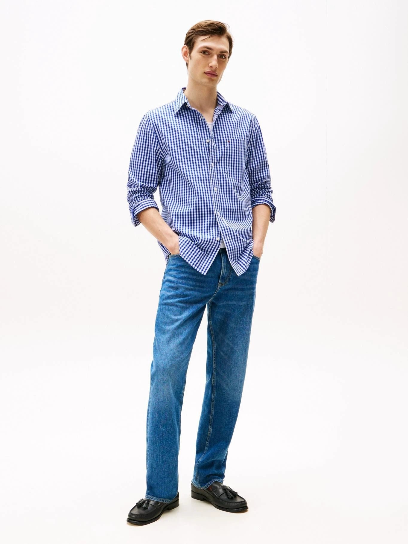 Camisa Tommy Hilfiger Mangas Largas Cuadros Para Caballeros by Tommy Hilfiger
