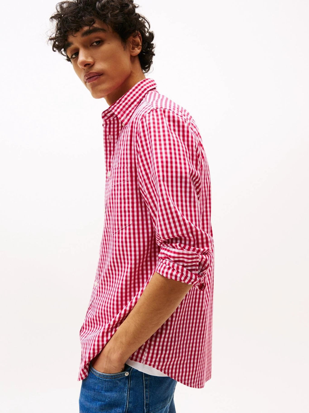 Camisa Tommy Hilfiger Mangas Largas Cuadros Para Caballeros by Tommy Hilfiger