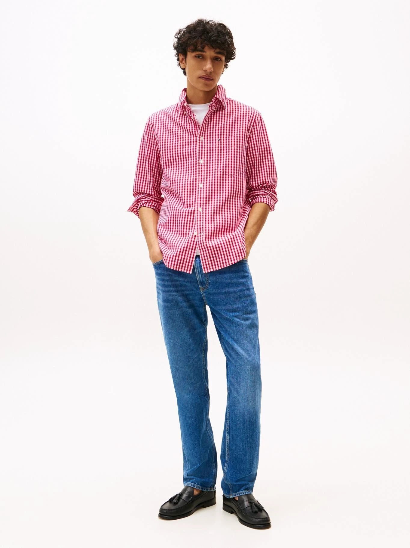 Camisa Tommy Hilfiger Mangas Largas Cuadros Para Caballeros by Tommy Hilfiger