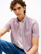 Camisa Tommy Hilfiger Mangas Cortas Rayas Para Caballeros by Tommy Hilfiger