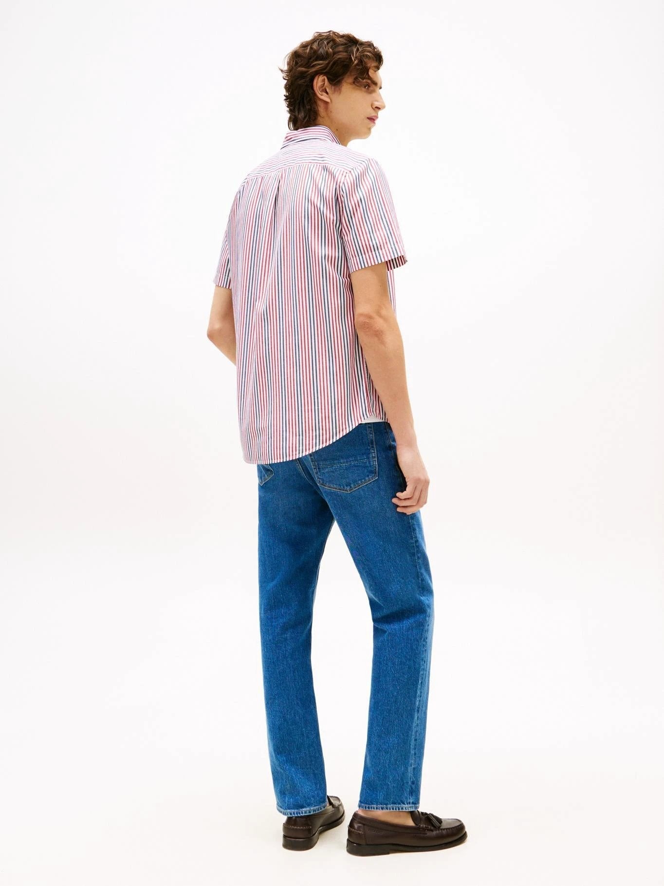 Camisa Tommy Hilfiger Mangas Cortas Rayas Para Caballeros by Tommy Hilfiger