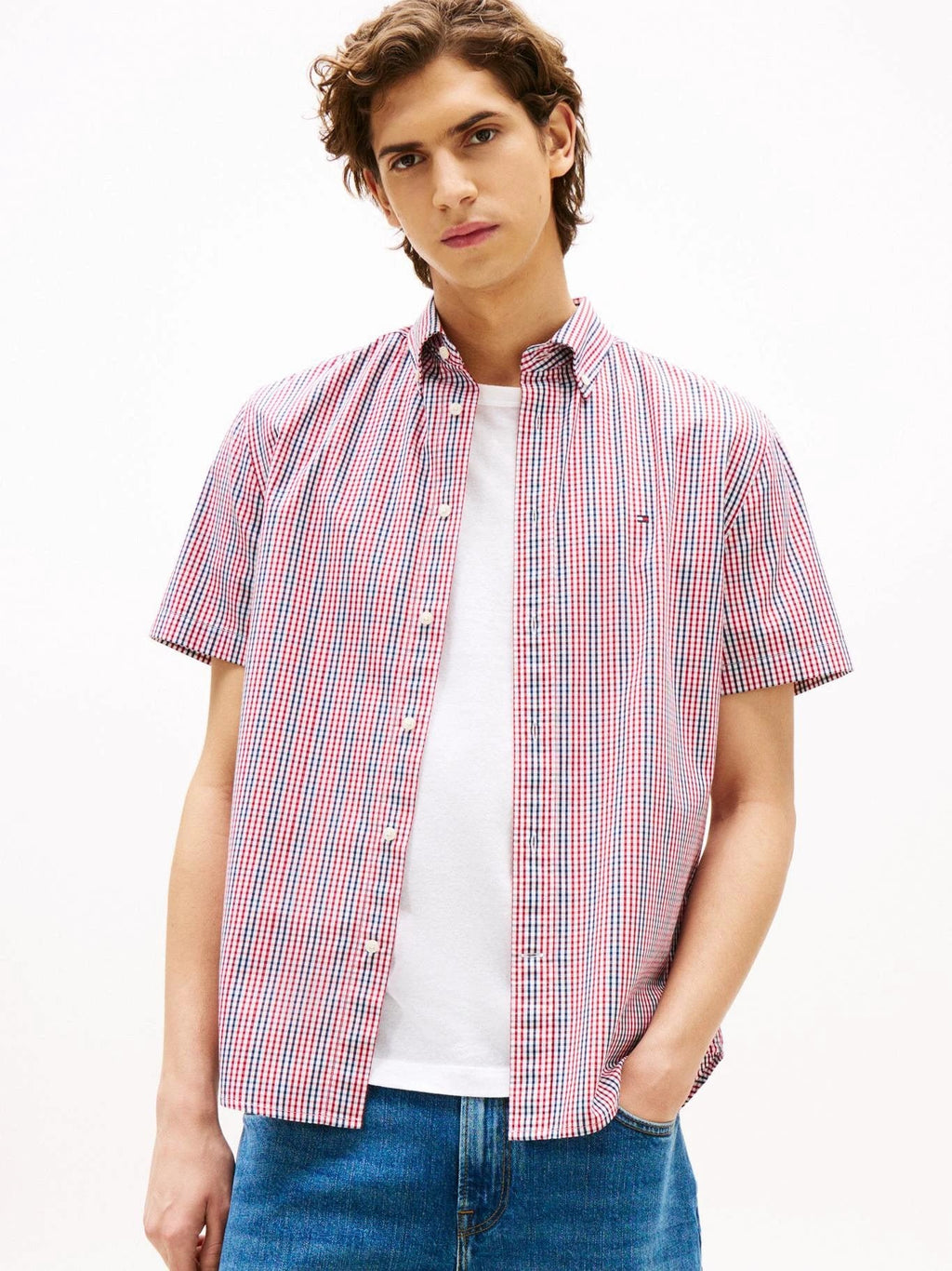 Camisa Tommy Hilfiger Mangas Cortas Cuadros Para Caballeros by Tommy Hilfiger