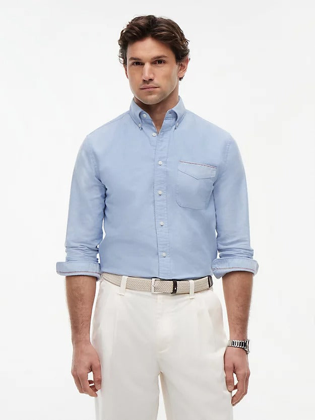 Camisa Tommy Hilfiger Mangas Largas Lisa para Caballeros