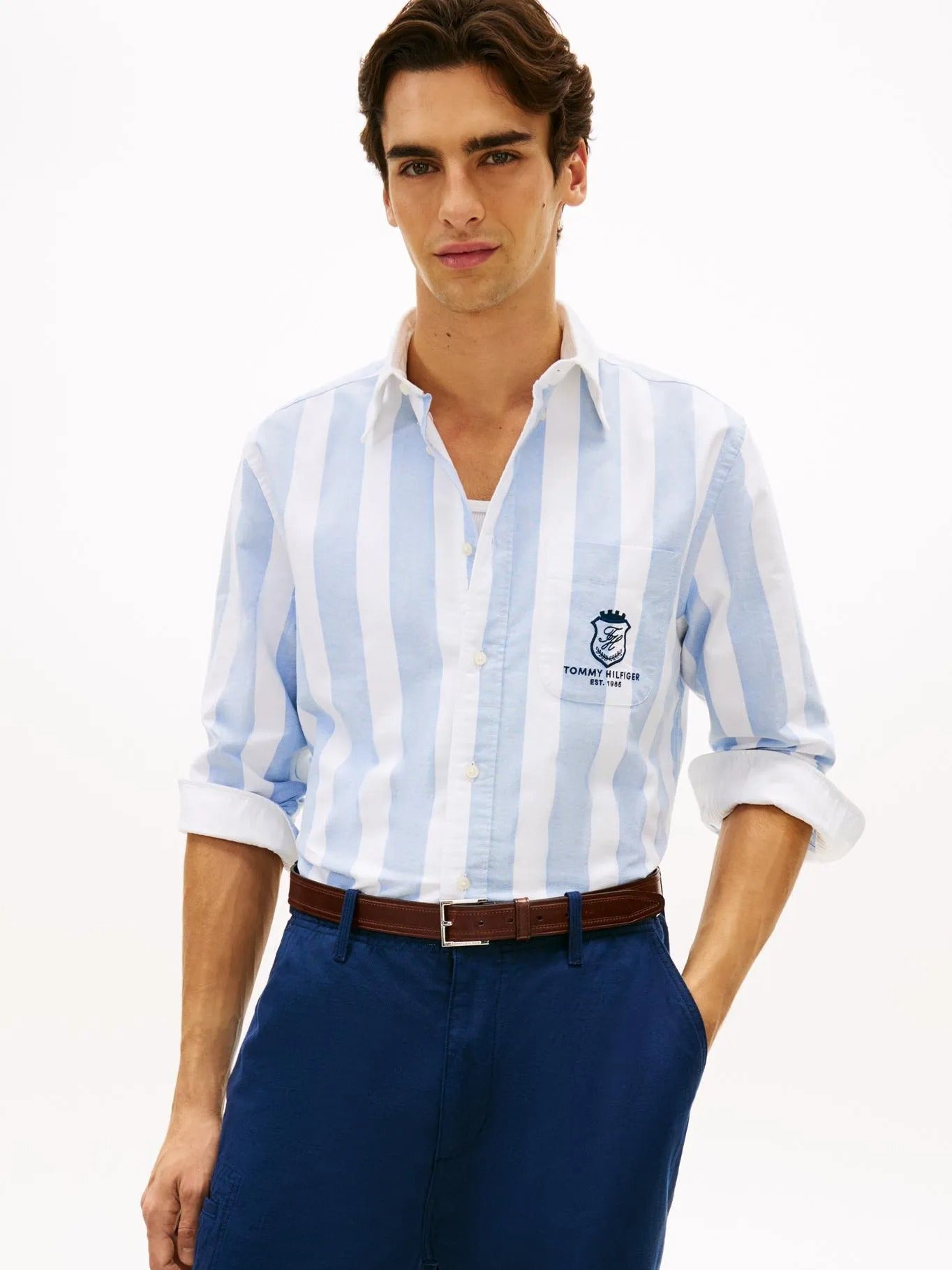 Camisa Tommy Hilfiger Mangas Largas Rayas para Caballeros