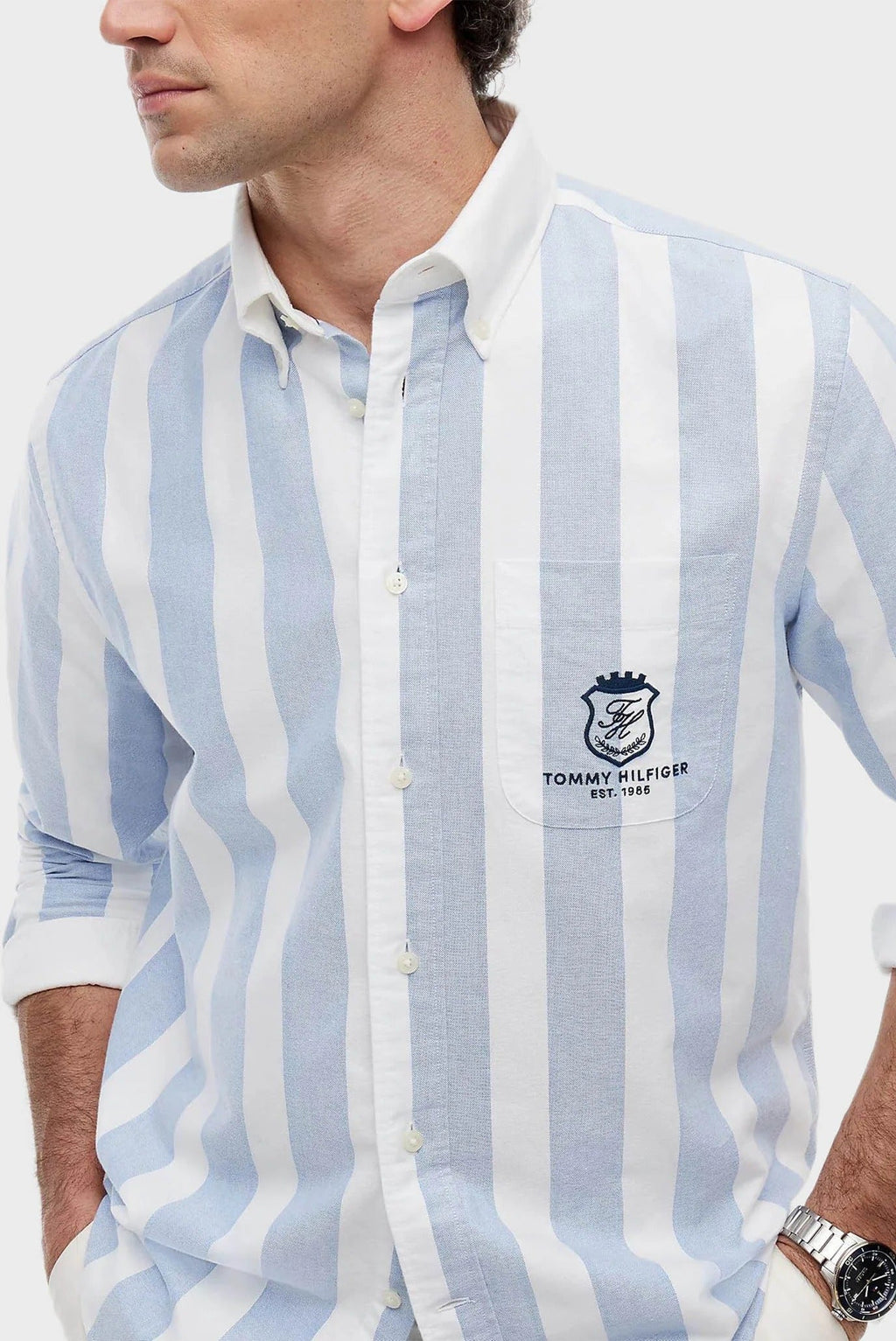 Camisa Tommy Hilfiger Mangas Largas Rayas para Caballeros
