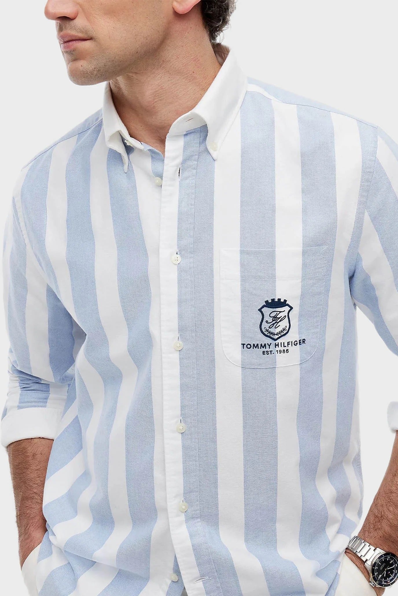 Camisa Tommy Hilfiger Mangas Largas Rayas para Caballeros