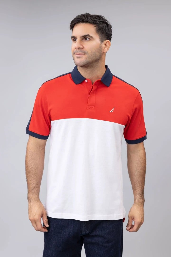 Poloshirt Nautica Mangas Cortas Combinado P/ Caballeros N1J01534-835 by Nautica