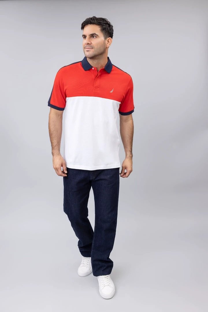 Poloshirt Nautica Mangas Cortas Combinado P/ Caballeros N1J01534-835 by Nautica