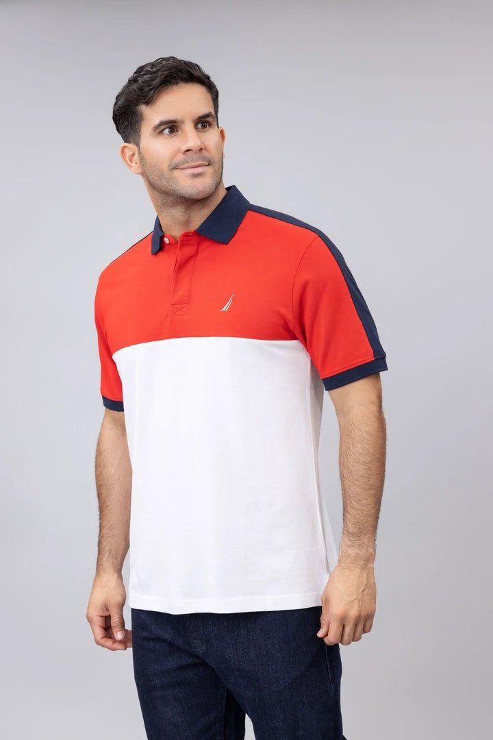 Poloshirt Nautica Mangas Cortas Combinado P/ Caballeros N1J01534-835 by Nautica