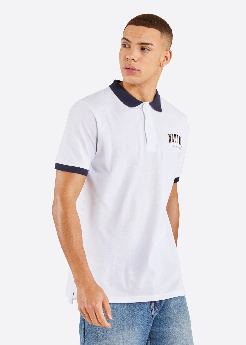 Poloshirt Nautica Mangas Cortas Liso Para Caballeros by Nautica