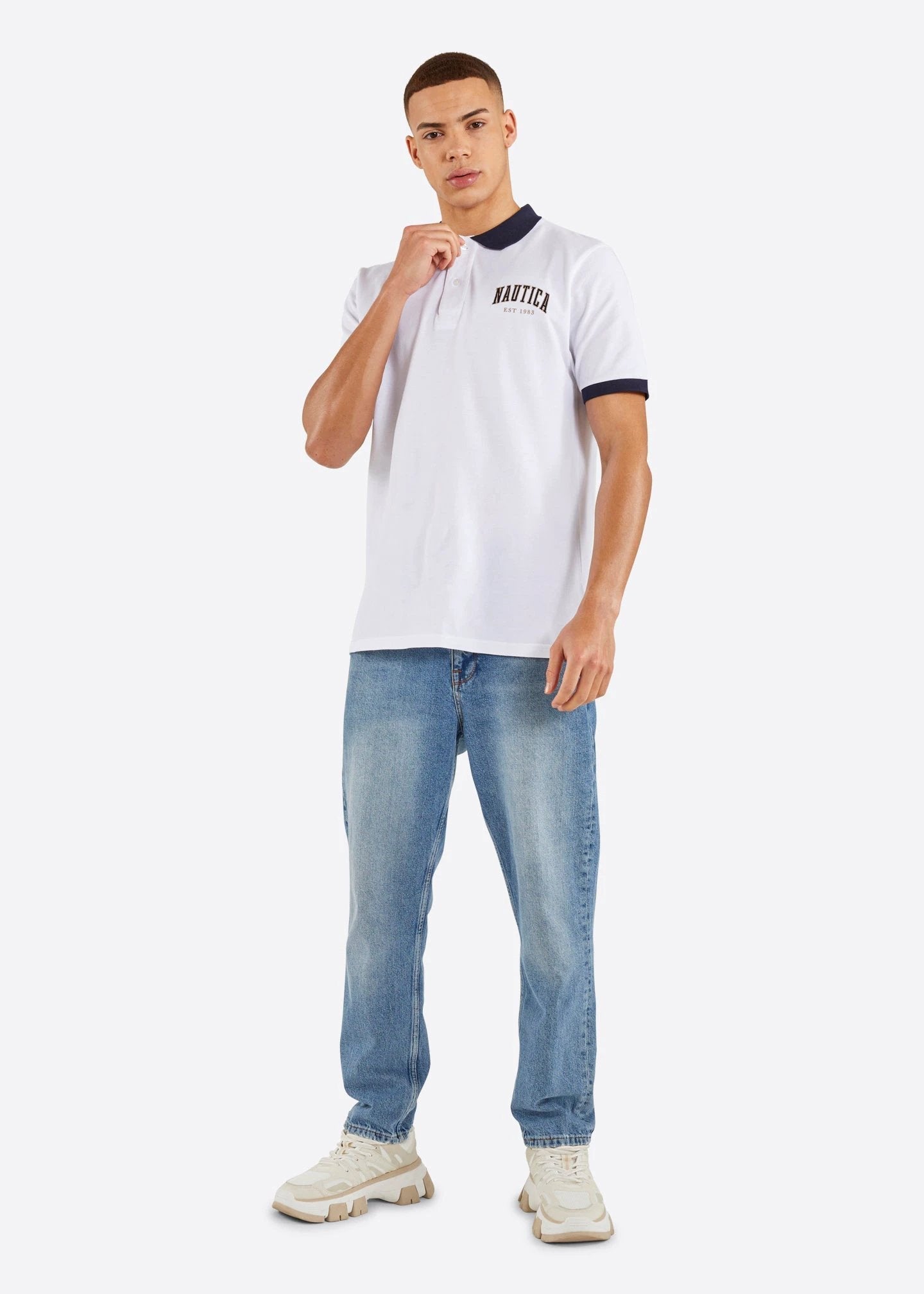 Poloshirt Nautica Mangas Cortas Liso Para Caballeros by Nautica