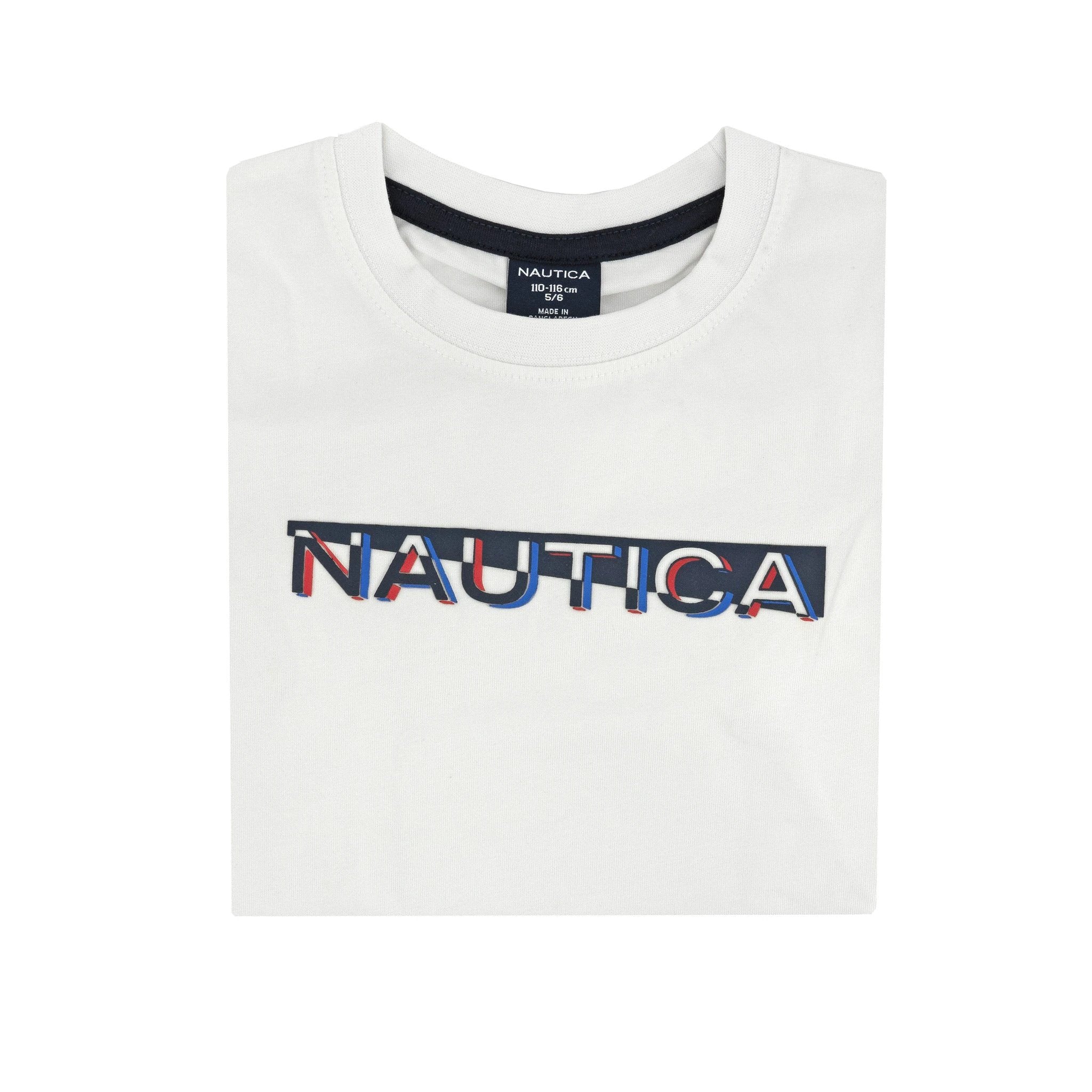 Camiseta Nautica Mangas Cortas Estampado P/ Niños by Nautica