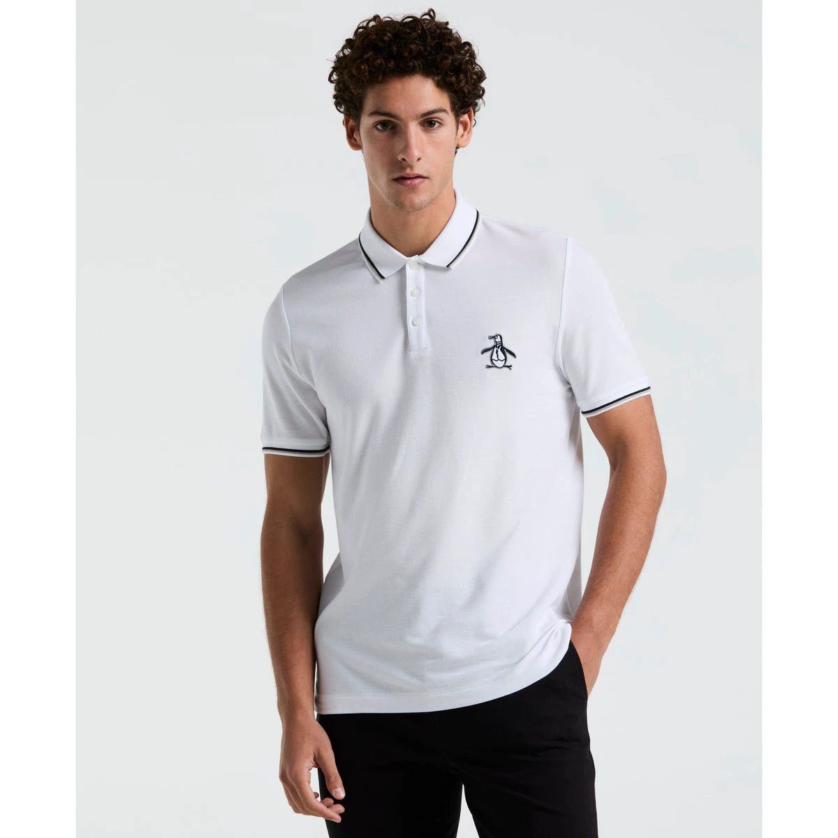 Poloshirt Penguin Mangas Cortas Liso Para Caballeros by Penguin
