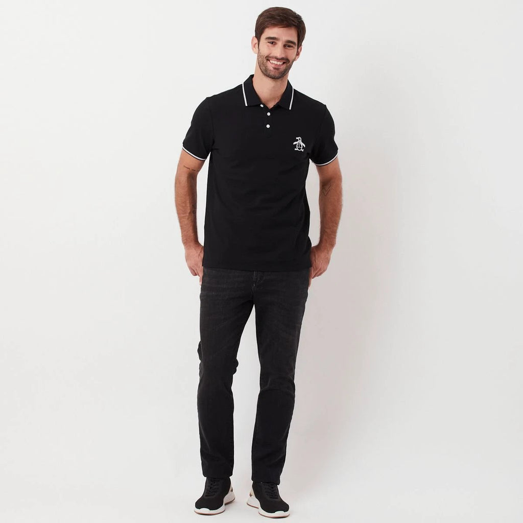 Poloshirt Penguin Mangas Cortas Liso Para Caballeros by Penguin