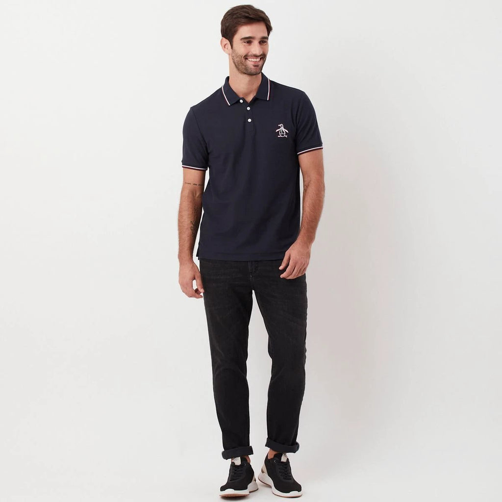 Poloshirt Penguin Mangas Cortas Liso Para Caballeros by Penguin