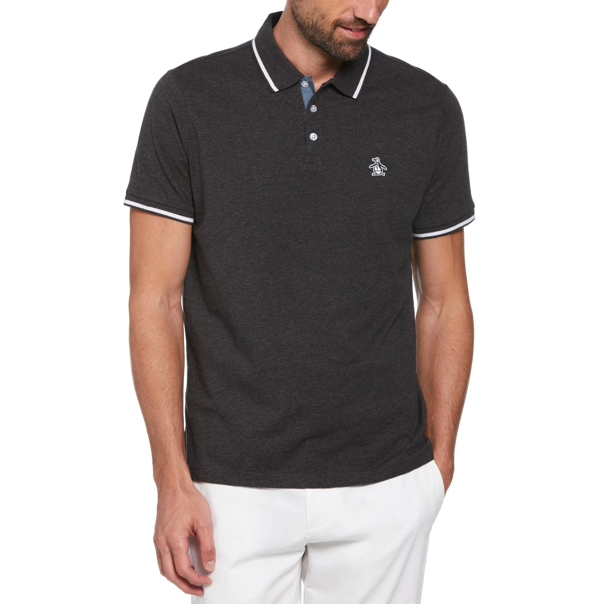 Poloshirt Penguin Mangas Cortas Liso P/ Caballeros by Penguin