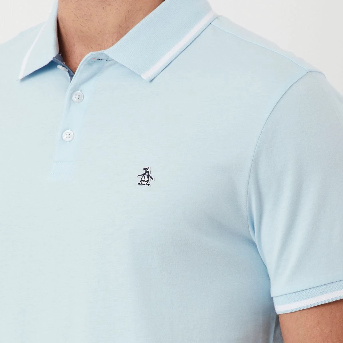 Poloshirt Penguin Mangas Cortas Liso Para Caballeros by Penguin