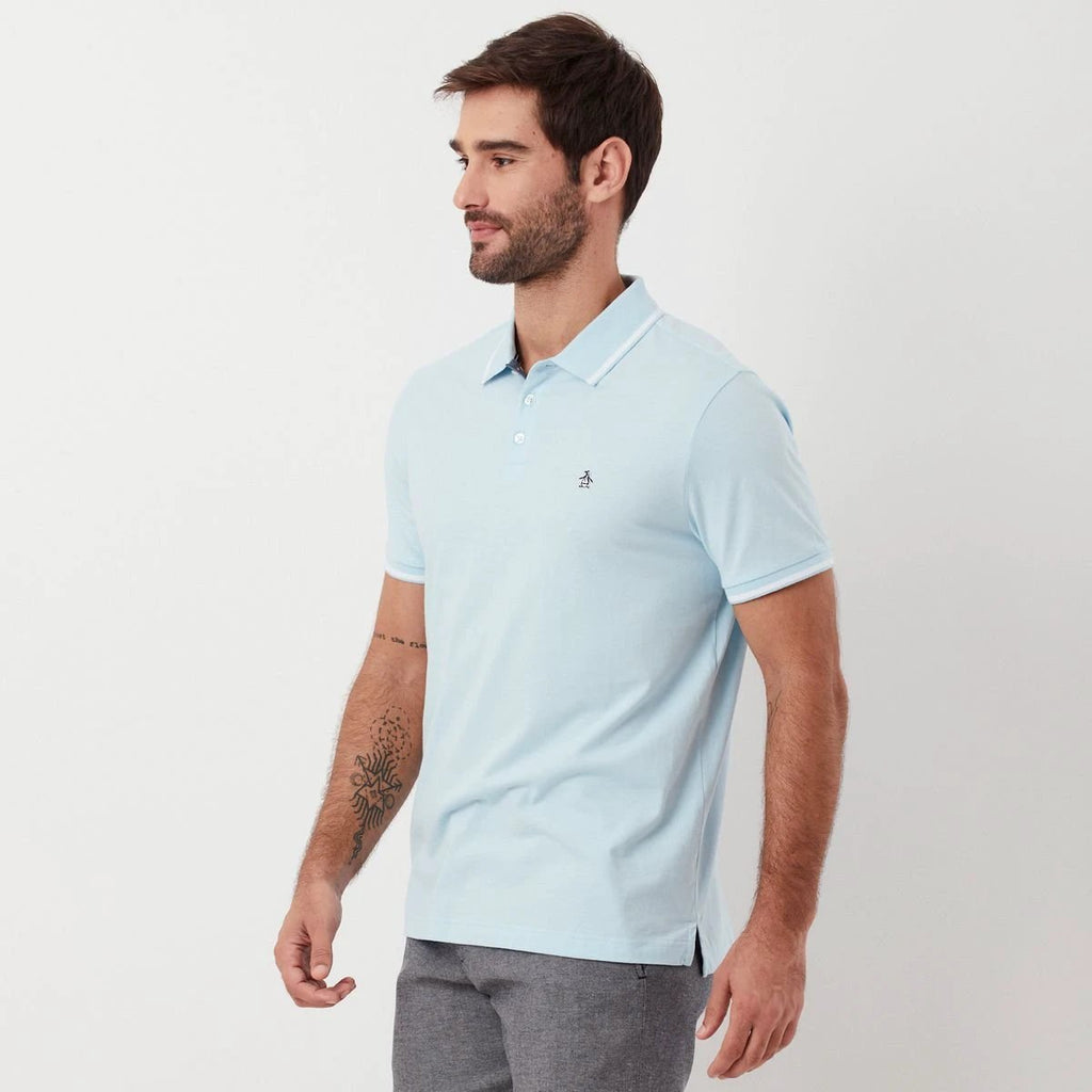 Poloshirt Penguin Mangas Cortas Liso Para Caballeros by Penguin
