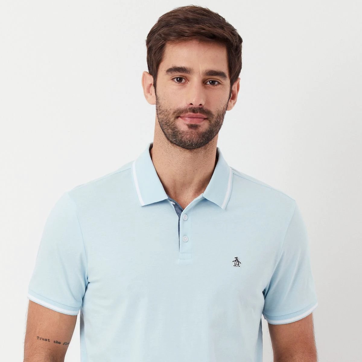 Poloshirt Penguin Mangas Cortas Liso Para Caballeros by Penguin