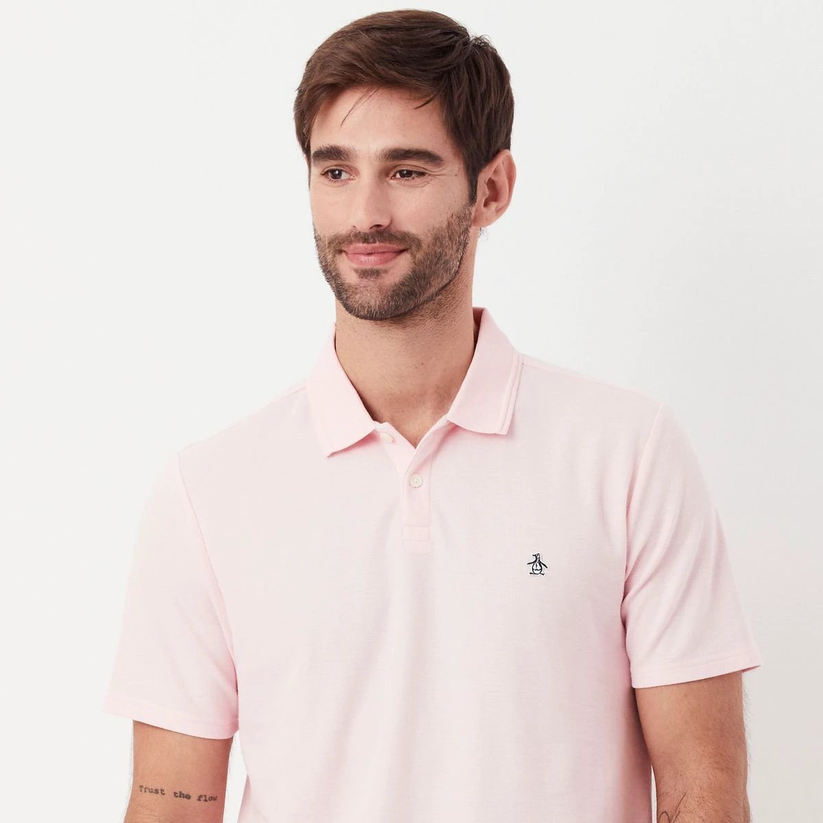 Poloshirt Penguin Mangas Cortas Liso Para Caballeros by Penguin