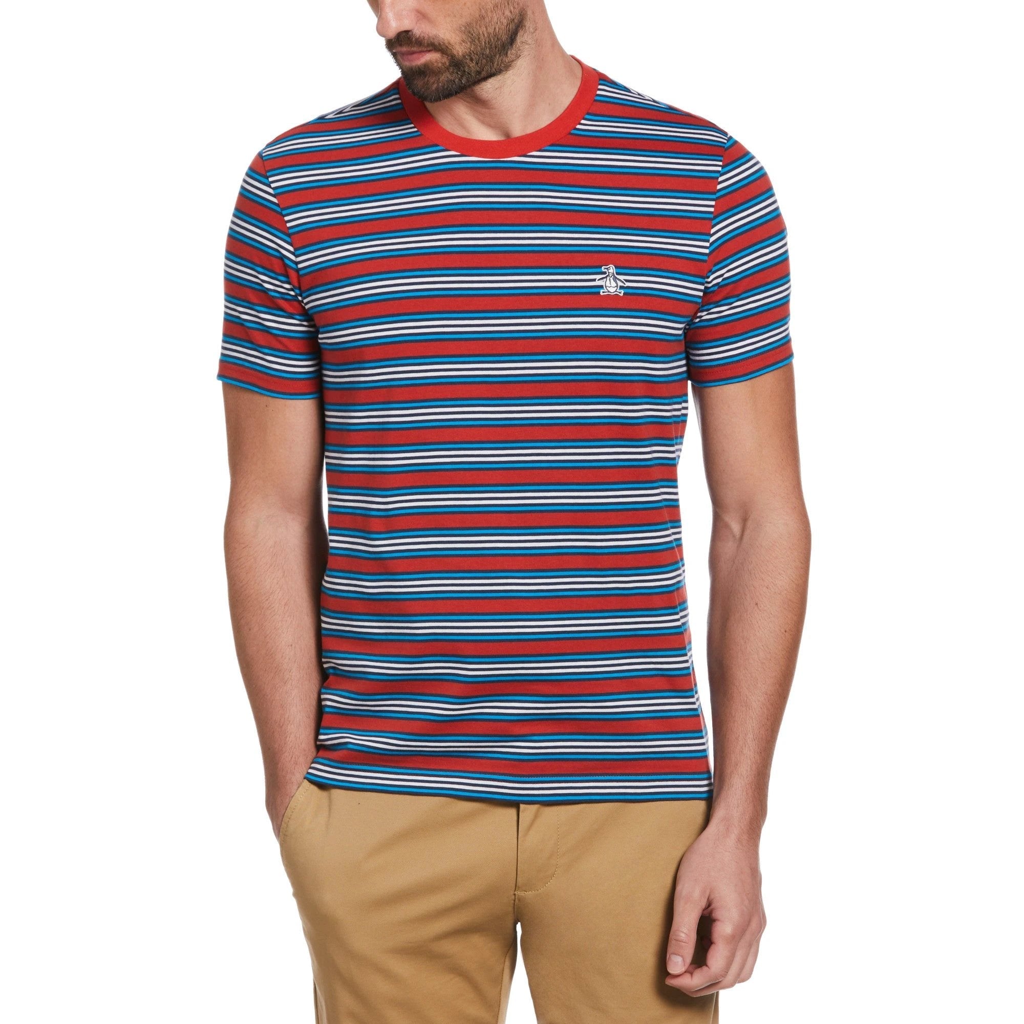 Camiseta Penguin Mangas Cortas Rayas P/ Caballeros by Penguin