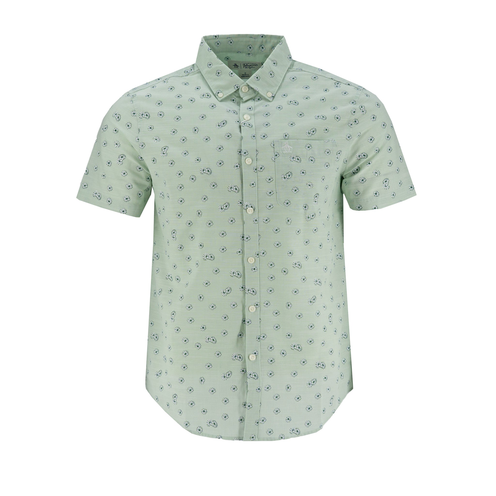 Camisa Penguin Mangas Cortas Estampada Para Caballeros by Penguin
