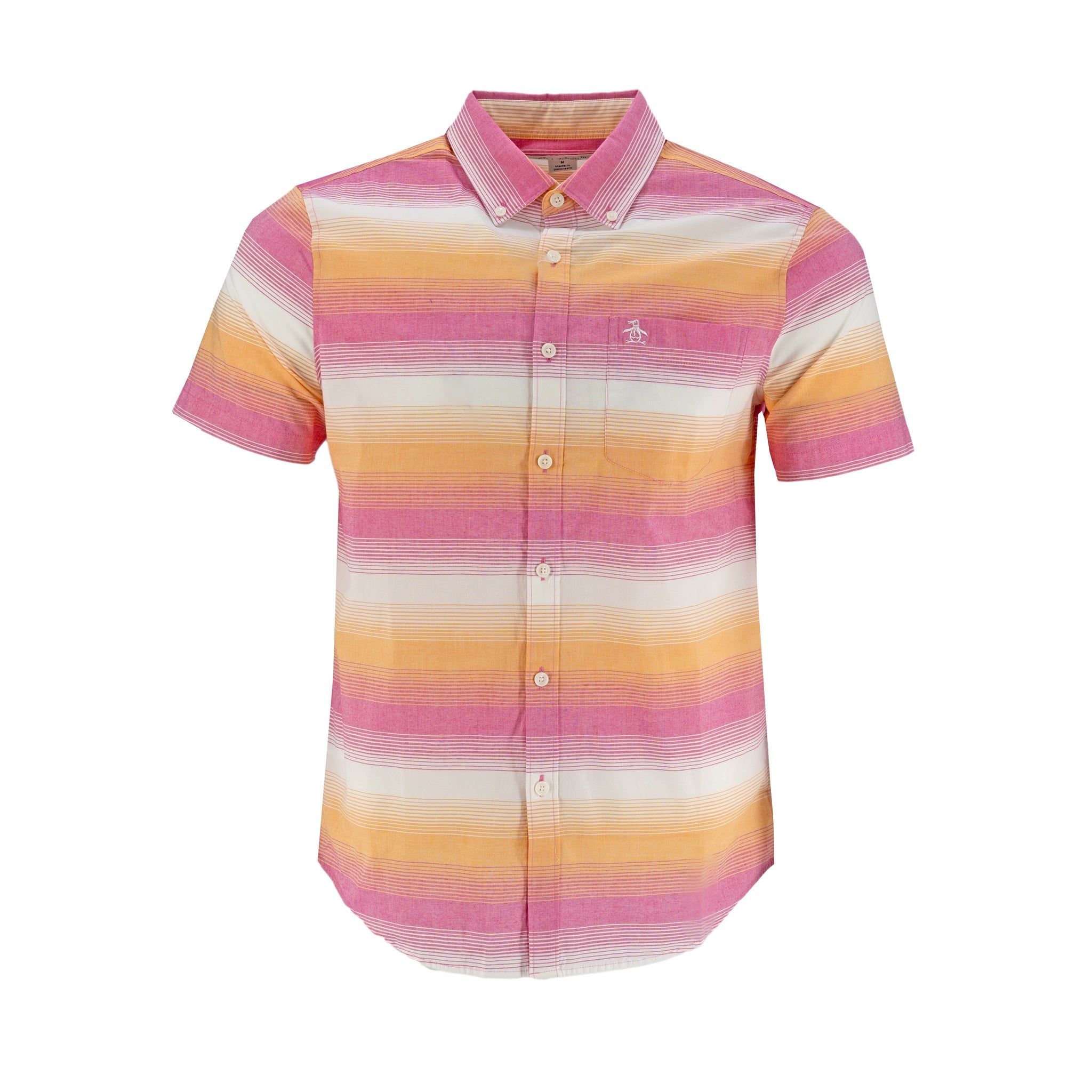 Camisa Penguin Mangas Cortas Rayas Para Caballeros by Penguin