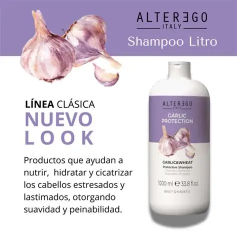 ALTEREGO BASIC SHAMPOO PROTECTO AJO 1000ML