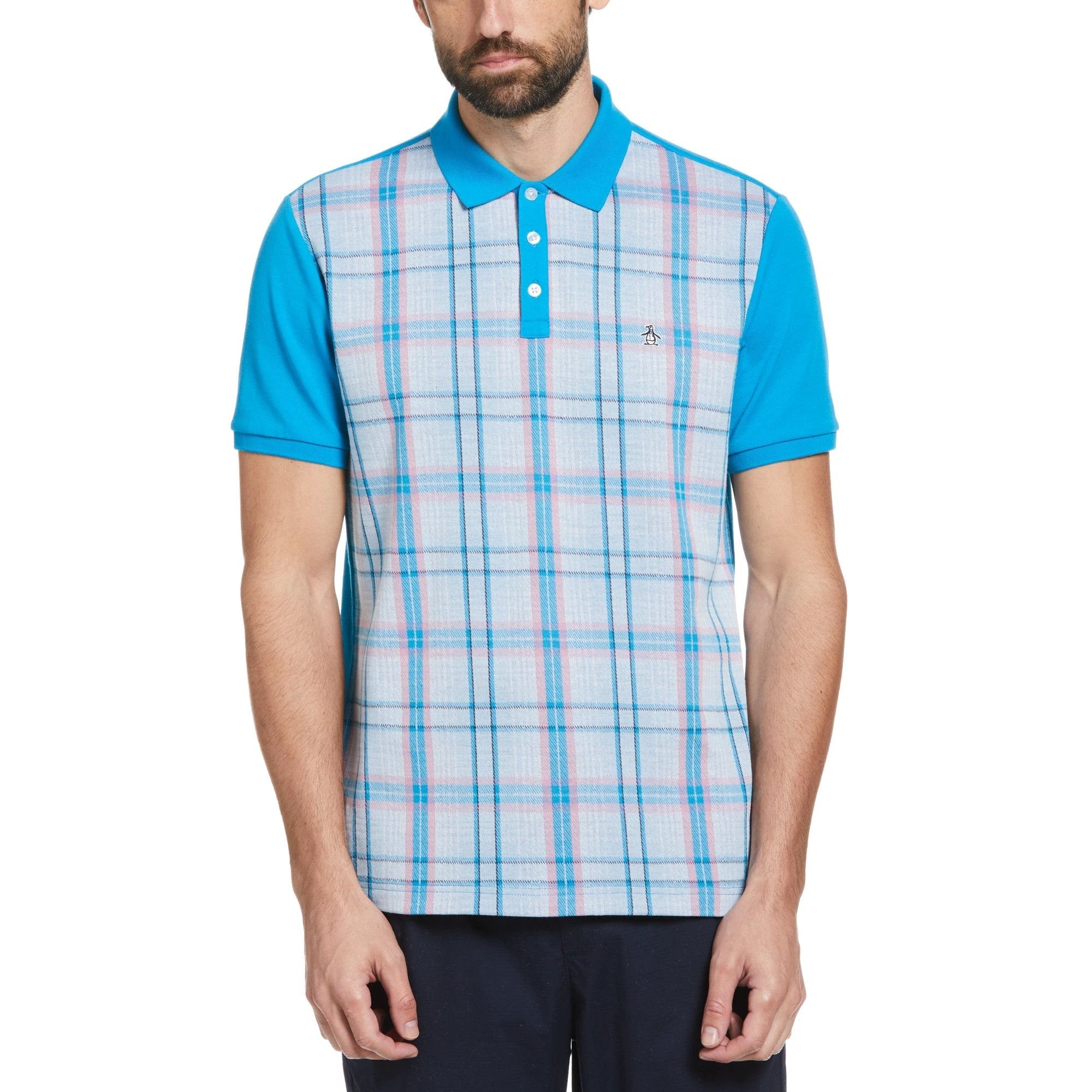 Poloshirt Penguin Mangas Cortas Cuadros P/ Caballeros by Penguin