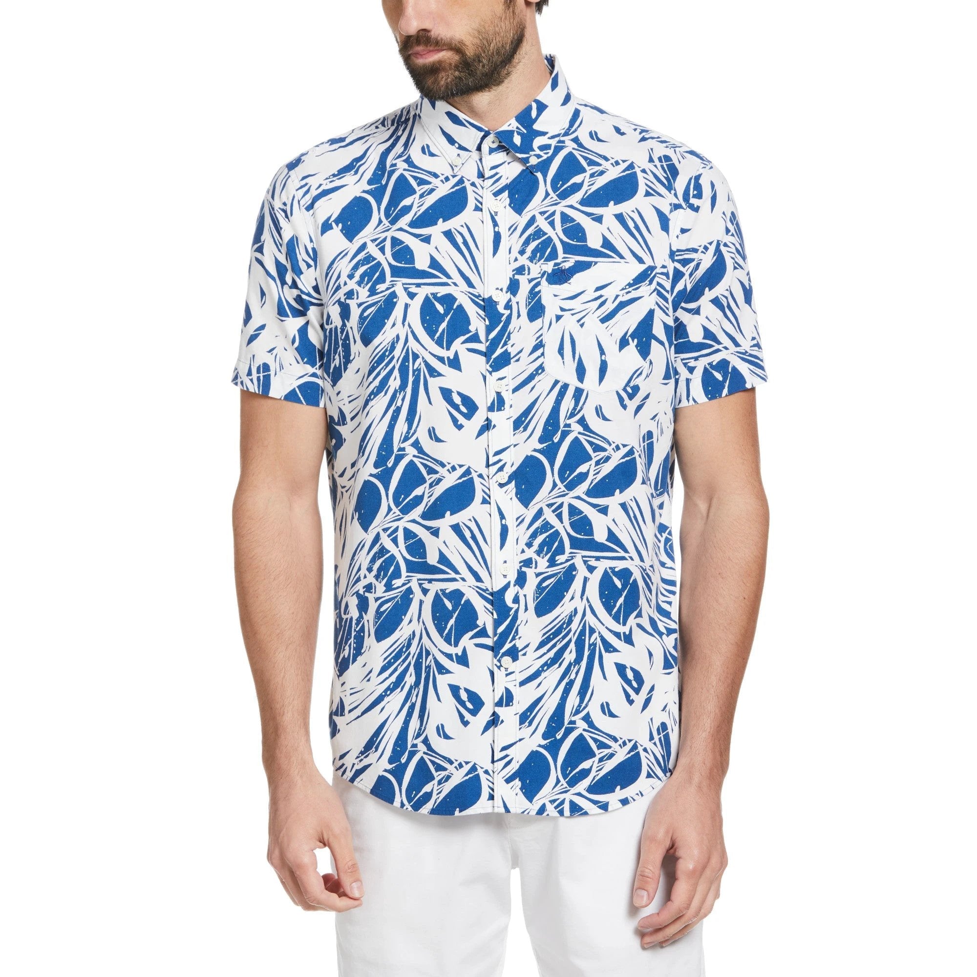 Camisa Penguin Mangas Cortas Estampada P/ Caballeros by Penguin