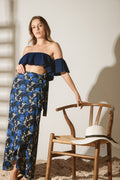 Falda Osaka Peonias Navy - moda femenina Colombia OchoCinco