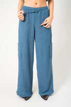 PANTALON FLUIDO TEXTURA R-C 8712.