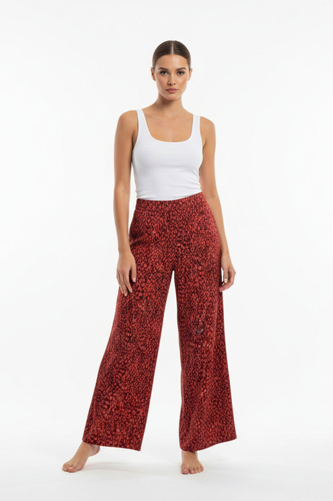 Pantalon Igua Puntos Burgundi - moda mujer Colombia OchoCinco